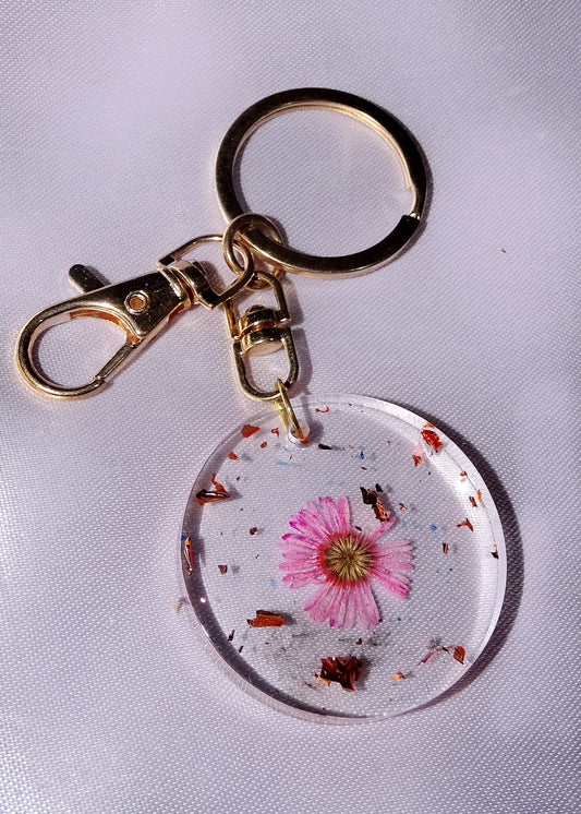 Elegance in your palm (Key Chains with Dried Flowers- Set of 2)